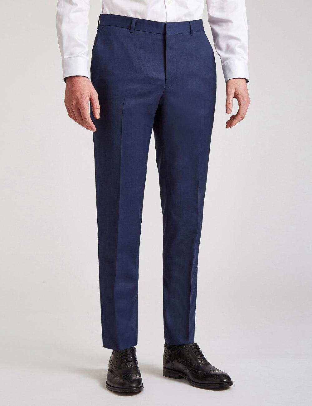 Blue Ted Baker FINLAYTS - Twill Wool Slim Fit Suit Men Trousers | Canada  SBF-740539
