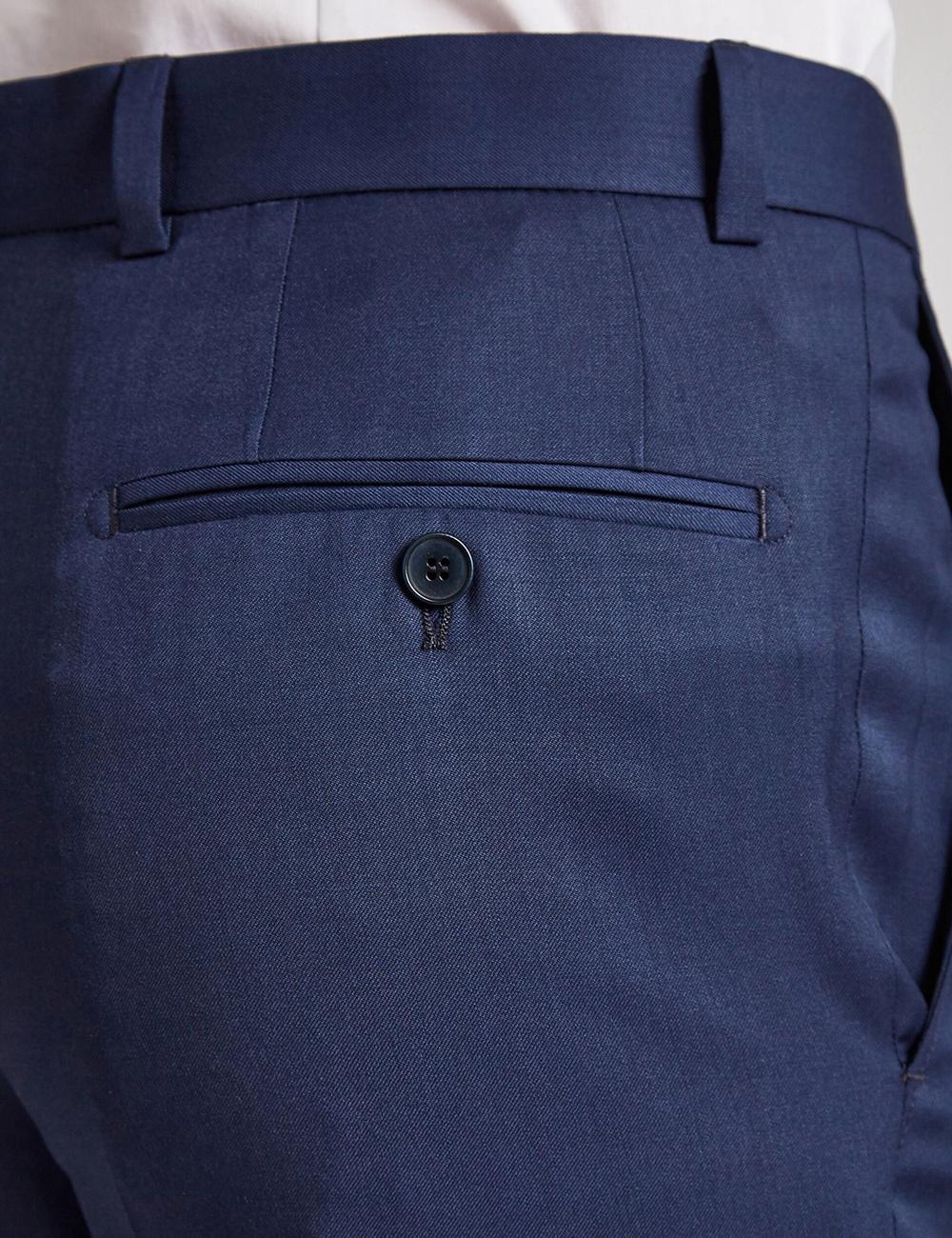 Blue Ted Baker FINLAYTS - Twill Wool Slim Fit Suit Men Trousers | Canada  SBF-740539