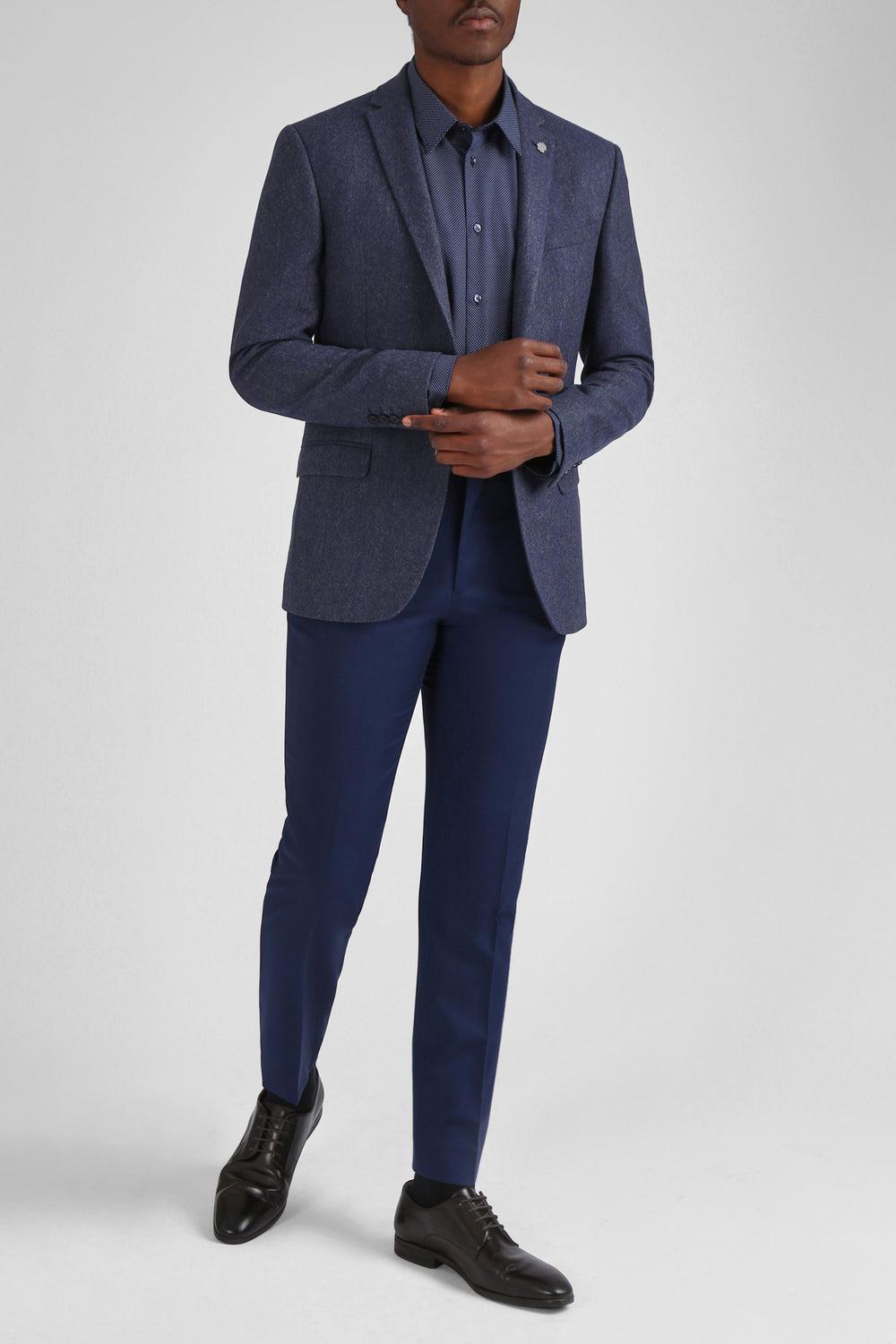 Blue Ted Baker TIANJS - Textured Wool Blend Tailored Men Blazers | Canada  LXP-318620