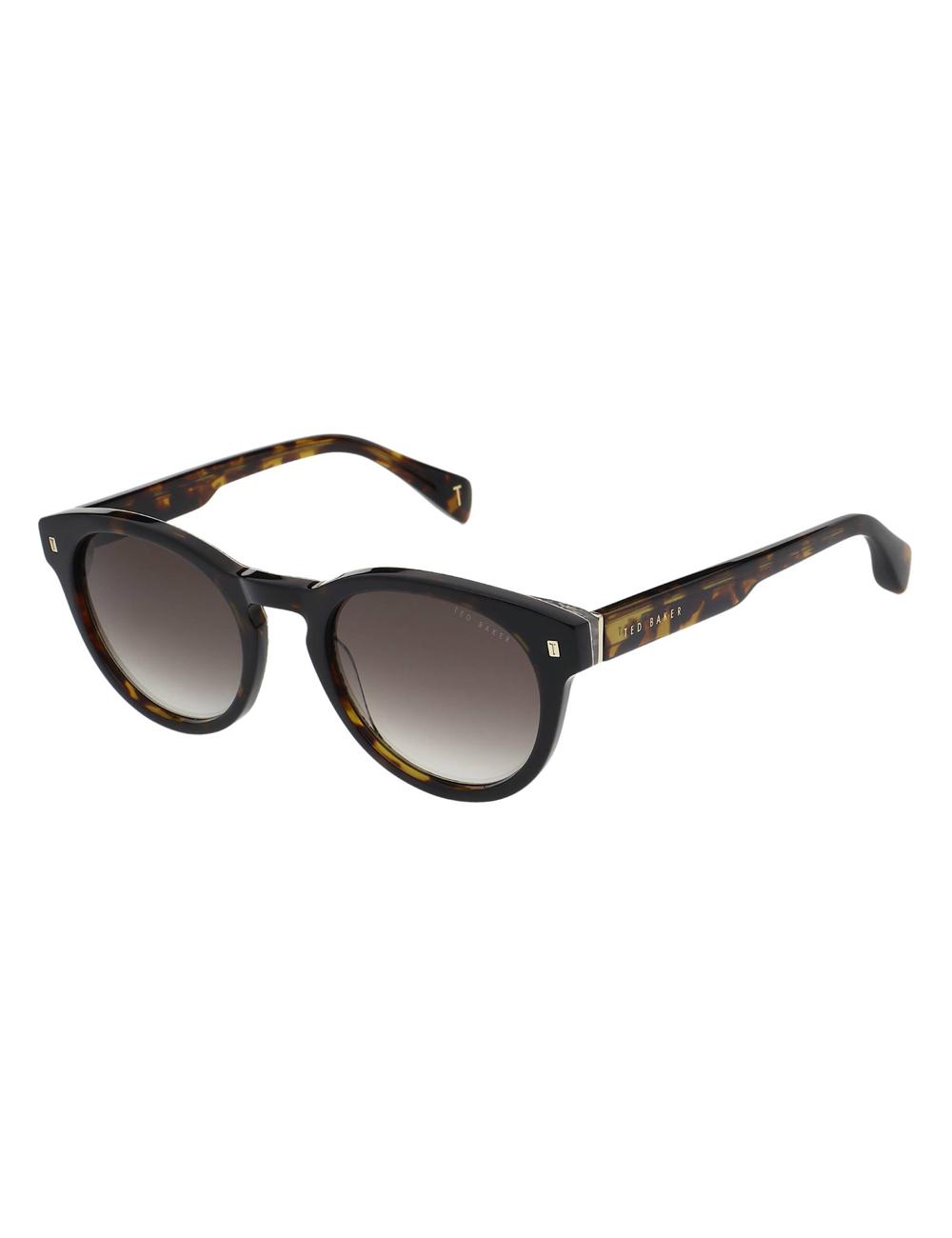 Brown Ted Baker DAX - Round Chunky Temple Men Sunglasses | Canada  QDV-154630