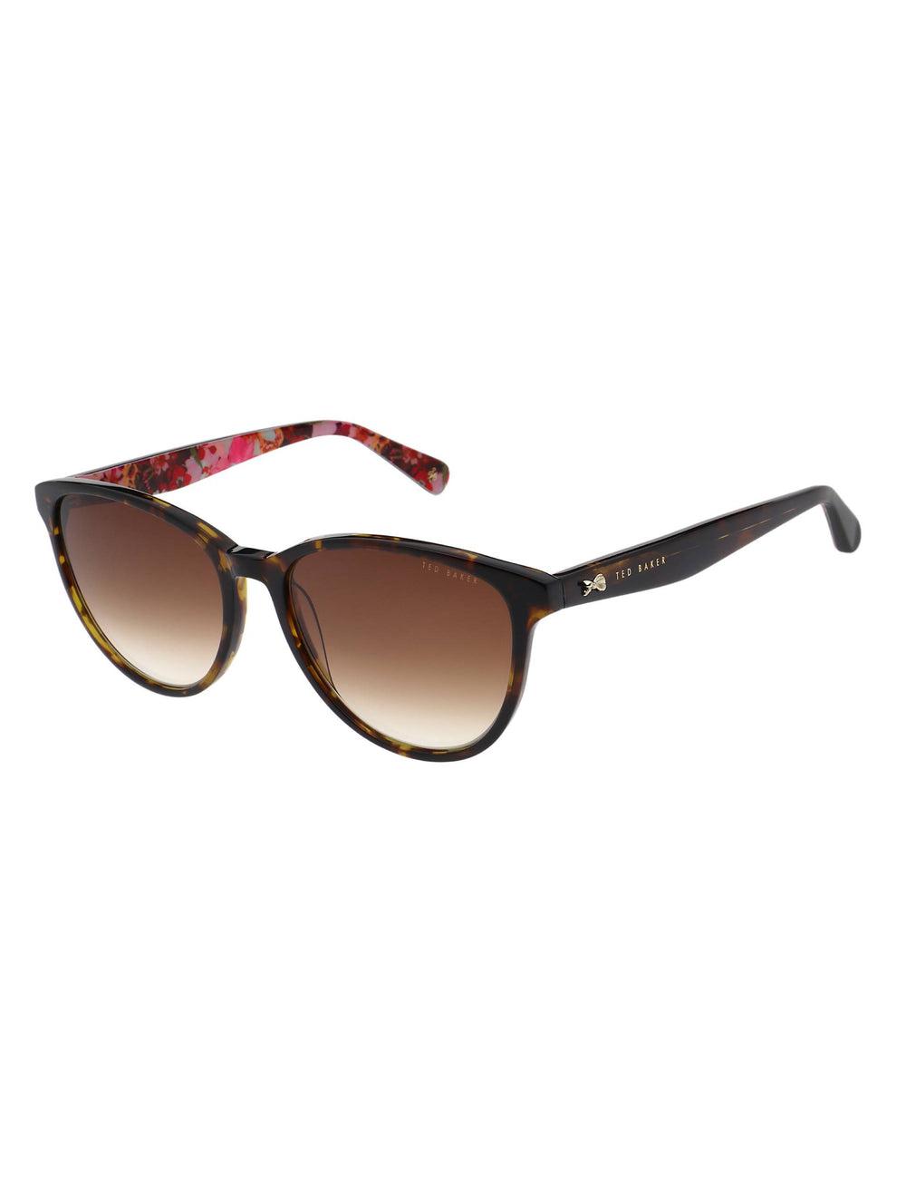 Brown Ted Baker FLORI - Classic Round Print Detail Women Sunglasses | Canada  IHU-965874