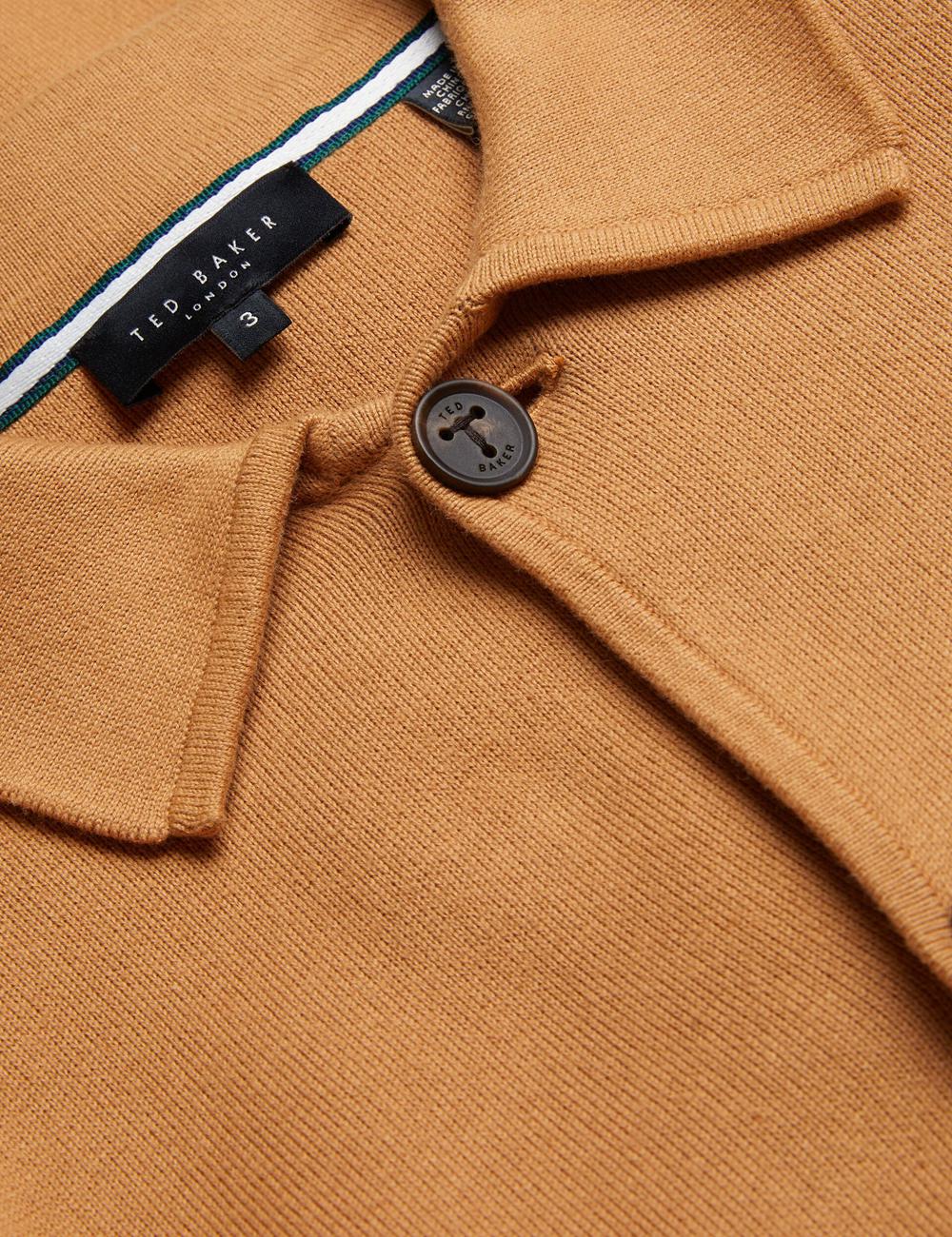Brown Ted Baker FREDER - Knitted Cotton Blend Men Overshirts | Canada  YZD-342061