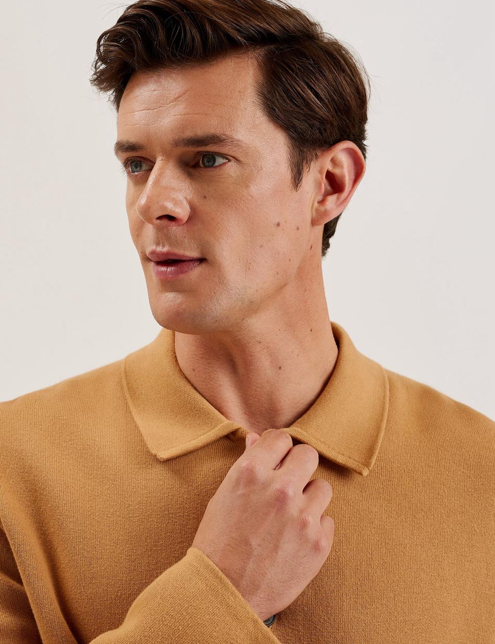 Brown Ted Baker FREDER - Knitted Cotton Blend Men Overshirts | Canada  YZD-342061