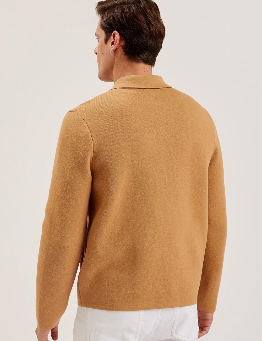 Brown Ted Baker FREDER - Knitted Cotton Blend Men Overshirts | Canada  YZD-342061