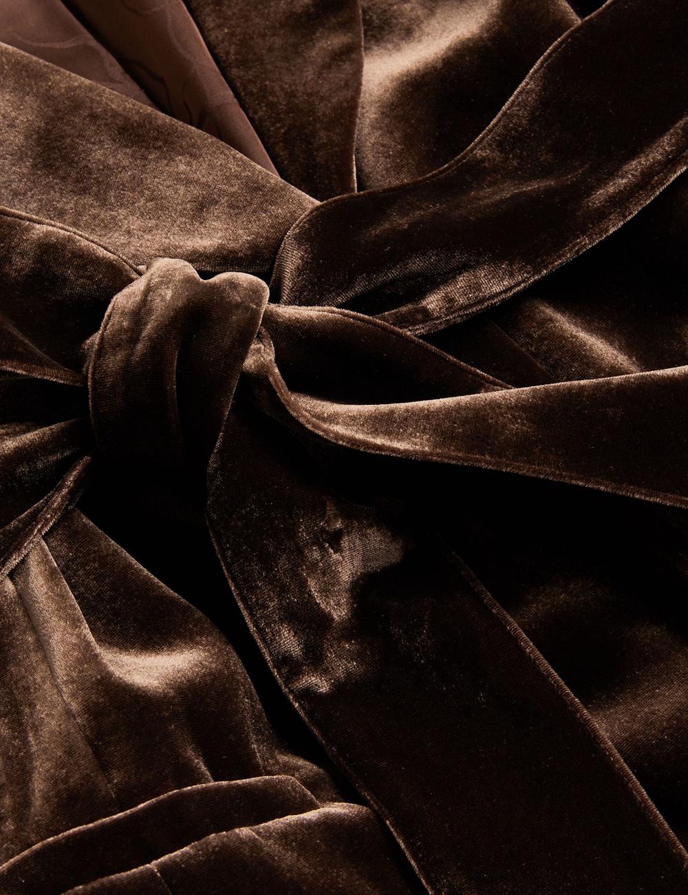 Brown Ted Baker MOMIJI - Velvet Waist Single Breasted Women Blazers | Canada  PEO-782149