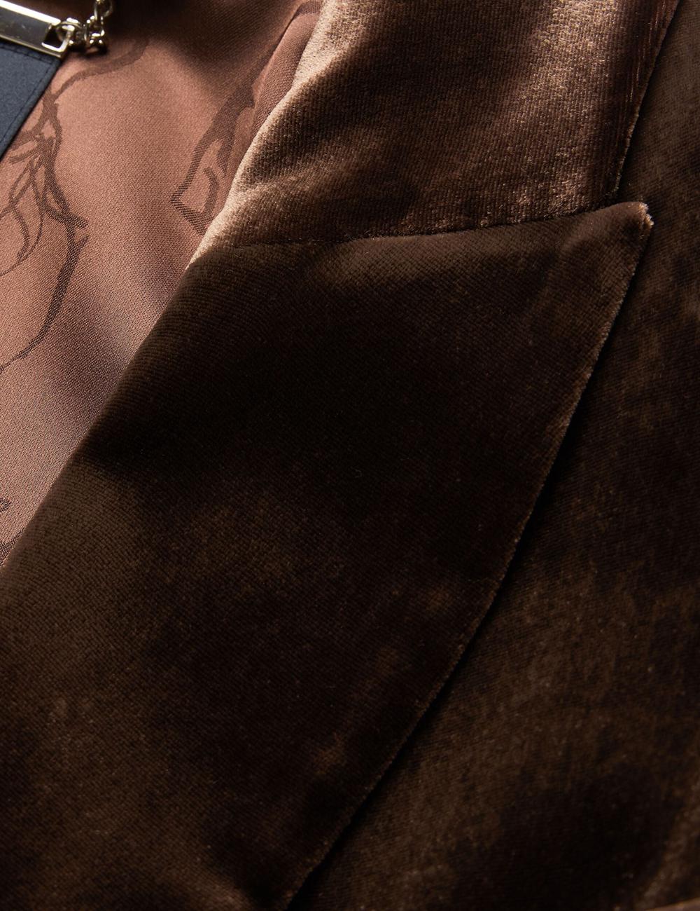 Brown Ted Baker MOMIJI - Velvet Waist Single Breasted Women Blazers | Canada  PEO-782149