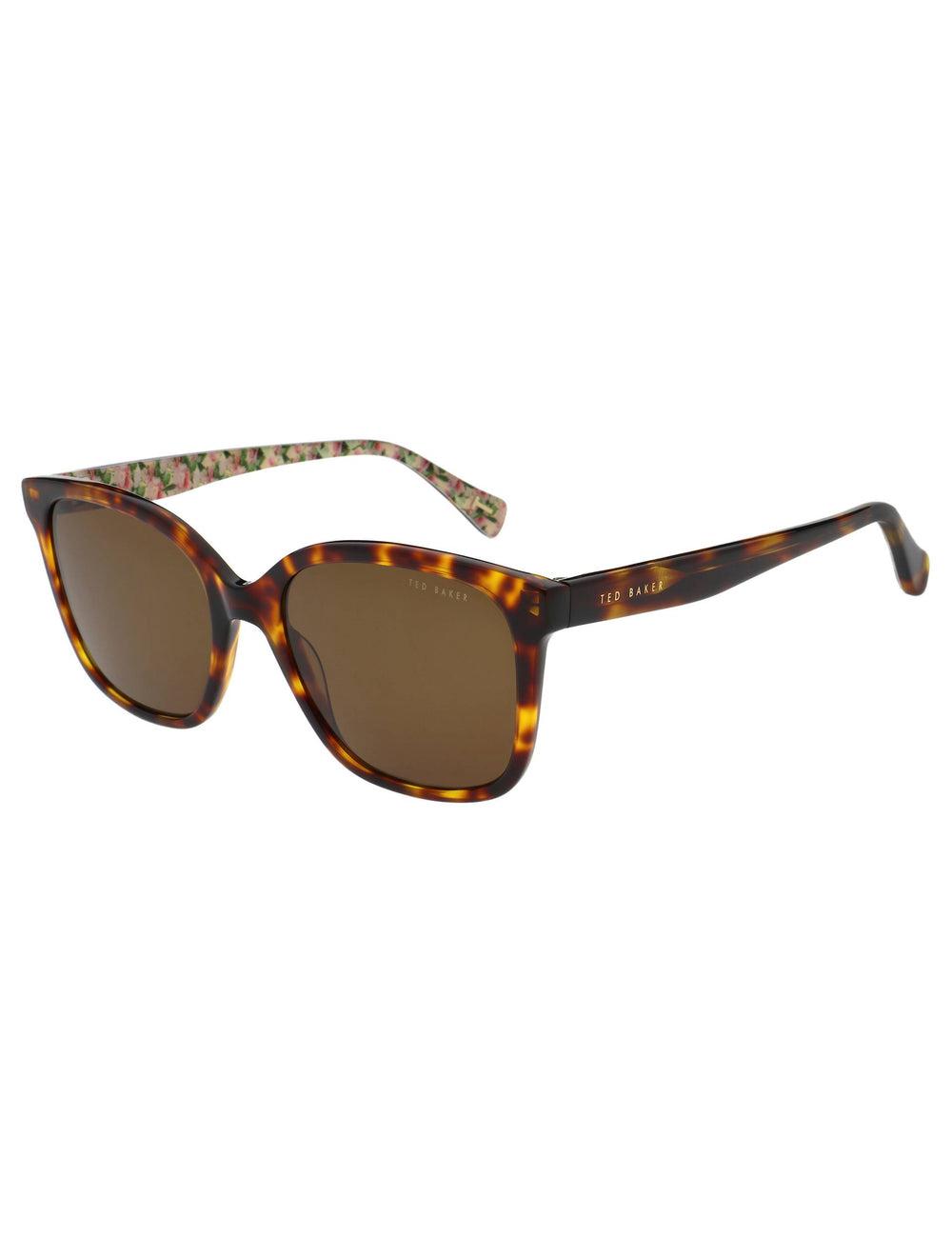 Brown Ted Baker SHANEY - Classic Square Print Detail Women Sunglasses | Canada  XQR-537209