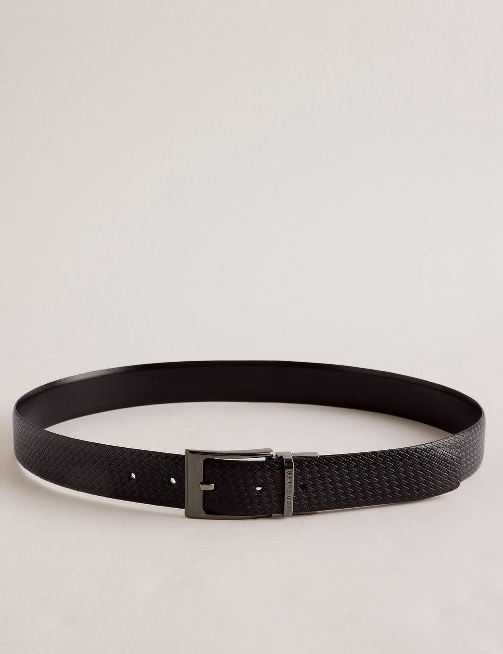 Brown Ted Baker WAIDE - Woven Texture Leather Men Belts | Canada  NMD-107263