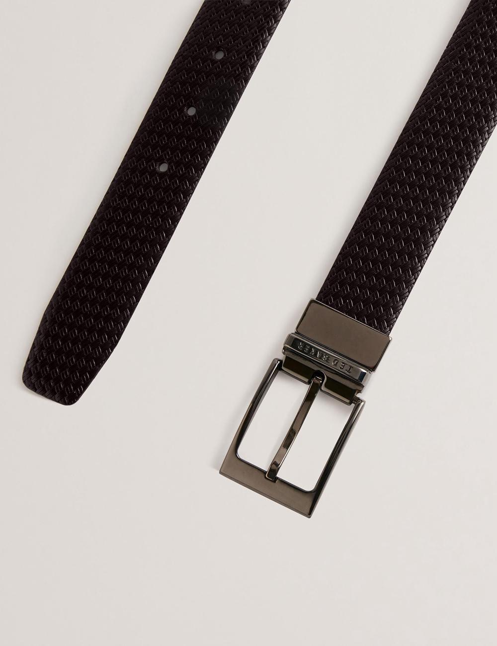 Brown Ted Baker WAIDE - Woven Texture Leather Men Belts | Canada  NMD-107263