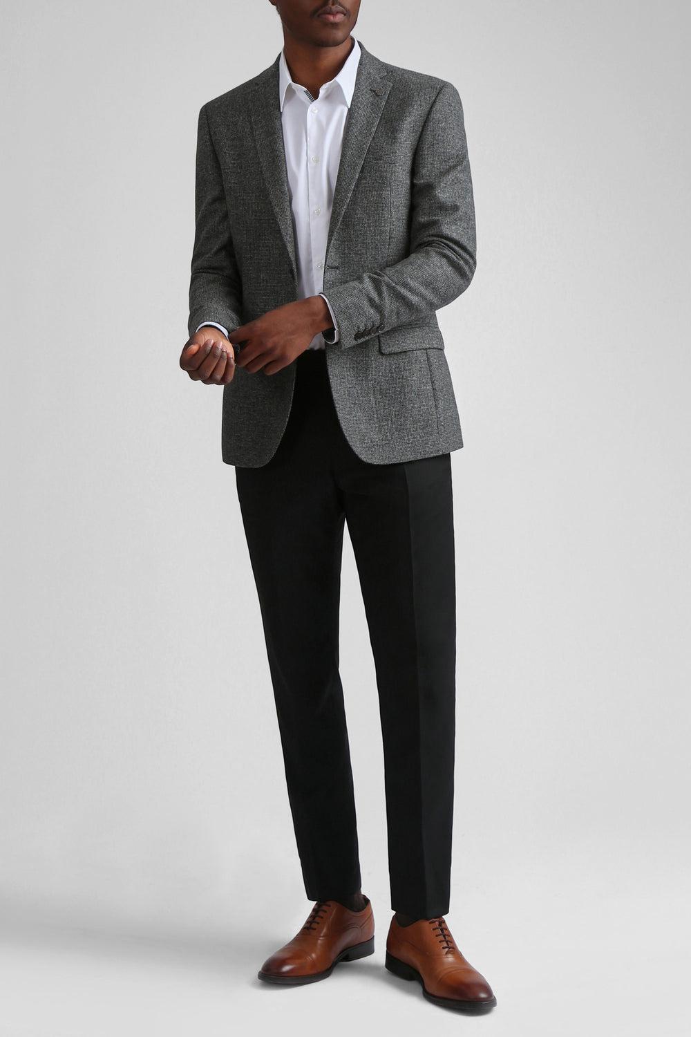Charcoal Ted Baker ASOJS - Puppytooth Check Slim Fit Men Blazers | Canada  CNV-097321