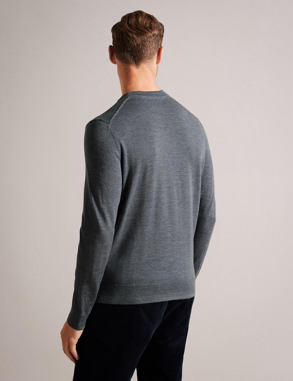 Charcoal Ted Baker CARNBY - Pure Wool Crew Neck Men Jumpers | Canada  ZTX-865327