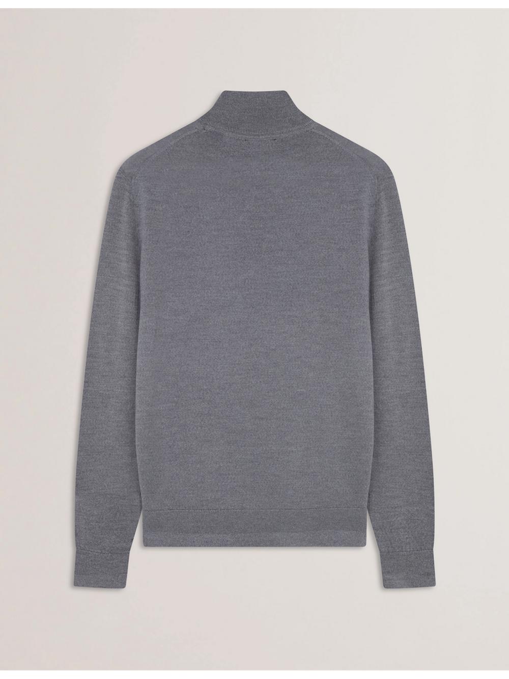 Charcoal Ted Baker LIMEHAS - Wool Quarter Zip Funnel Neck Men Jumpers | Canada  PGK-758496