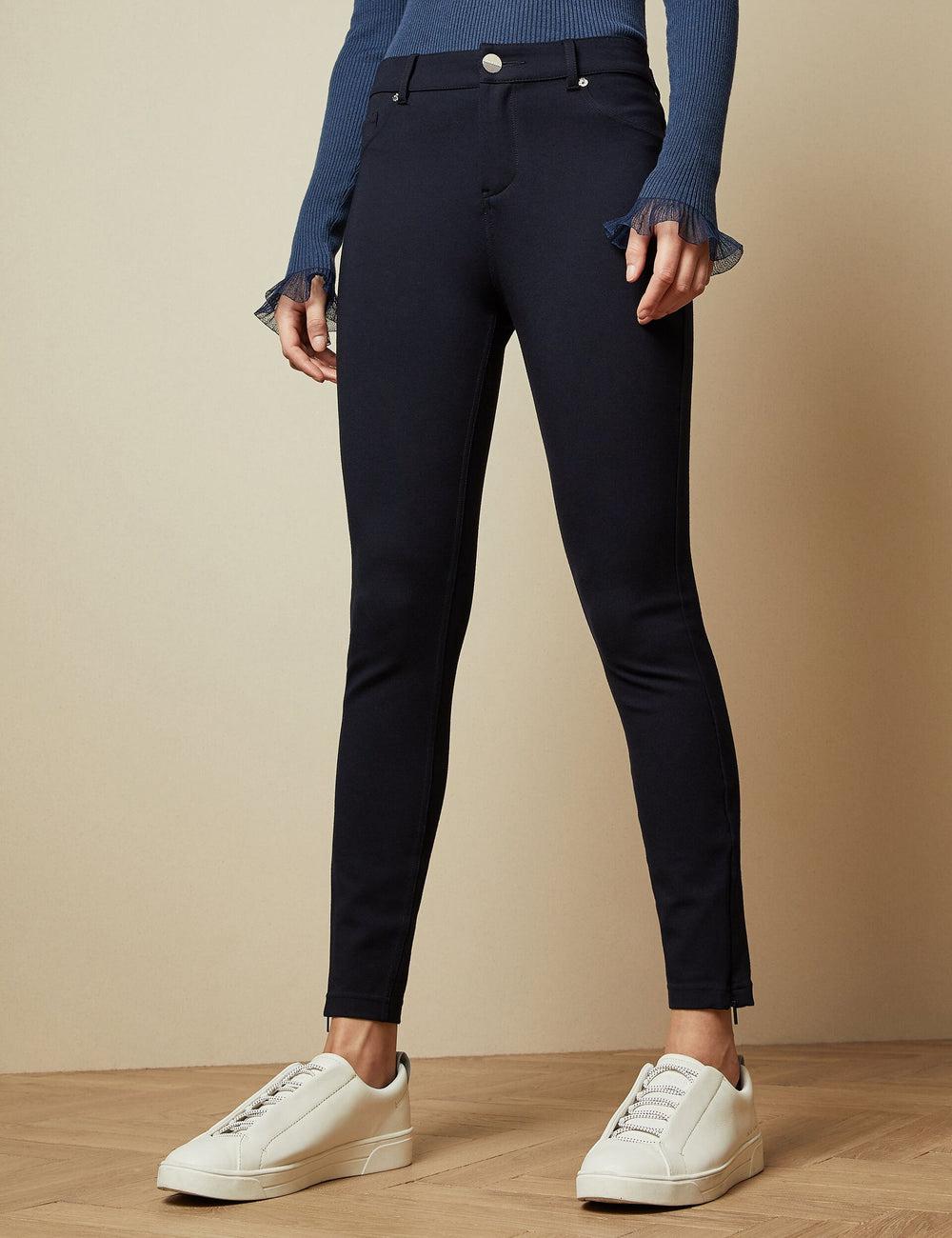 Dk-Blue Ted Baker STRENTI - Skinny Fit Zip Cuff Women Jeggings | Canada  GLI-102839
