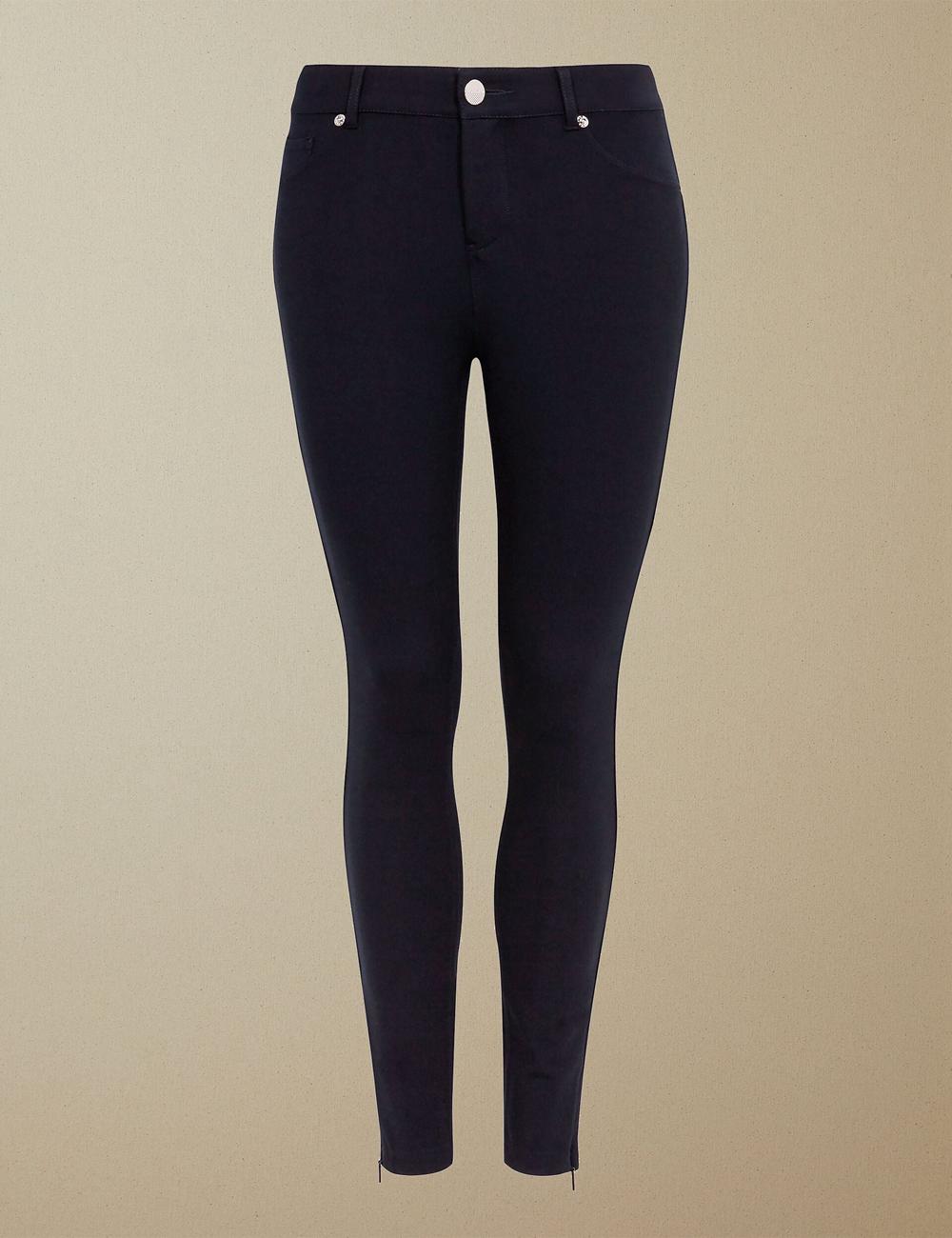 Dk-Blue Ted Baker STRENTI - Skinny Fit Zip Cuff Women Jeggings | Canada  GLI-102839