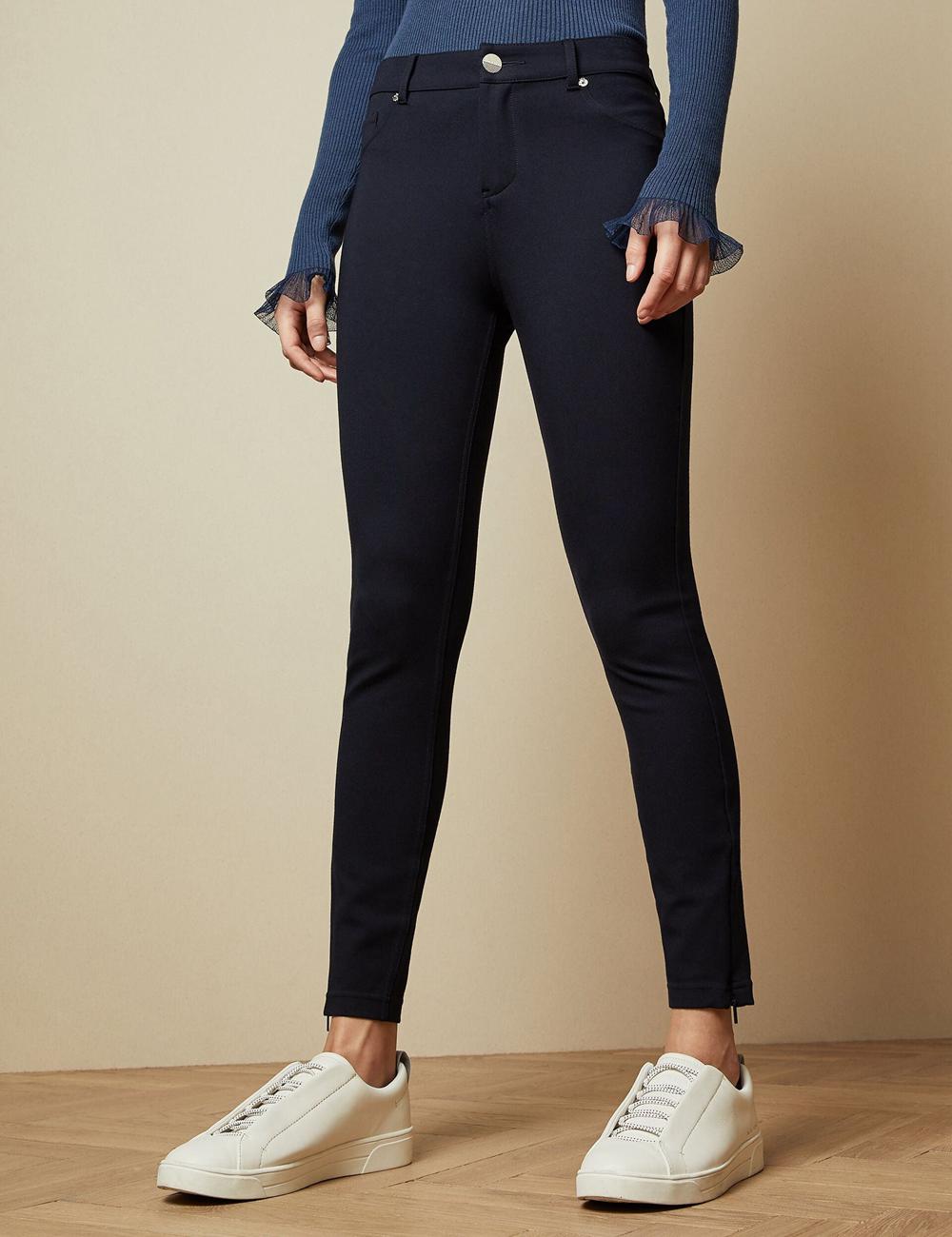 Dk-Blue Ted Baker STRENTI - Skinny Fit Zip Cuff Women Jeggings | Canada  GLI-102839