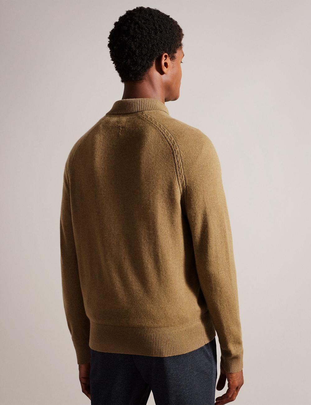 Dk-Brown Ted Baker KAROLT - Cashmere Knit Long Sleeve Top Men Jumpers | Canada  WKC-413208