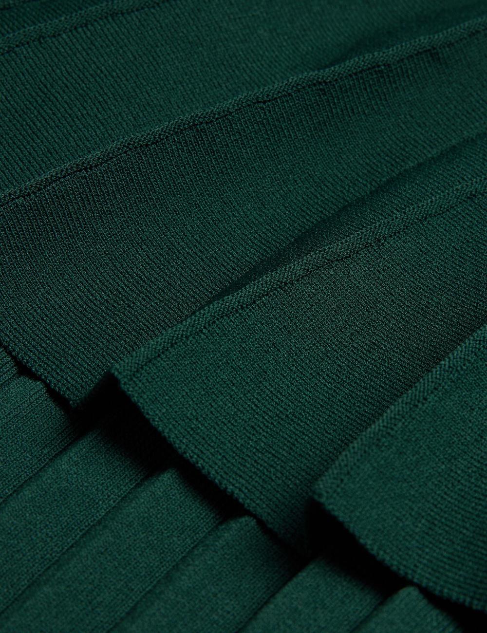 Dk-Green Ted Baker IIVANNA - Ribbed Knit Top With Fluted Short Sleeves Women Jumpers | Canada  SFV-986742