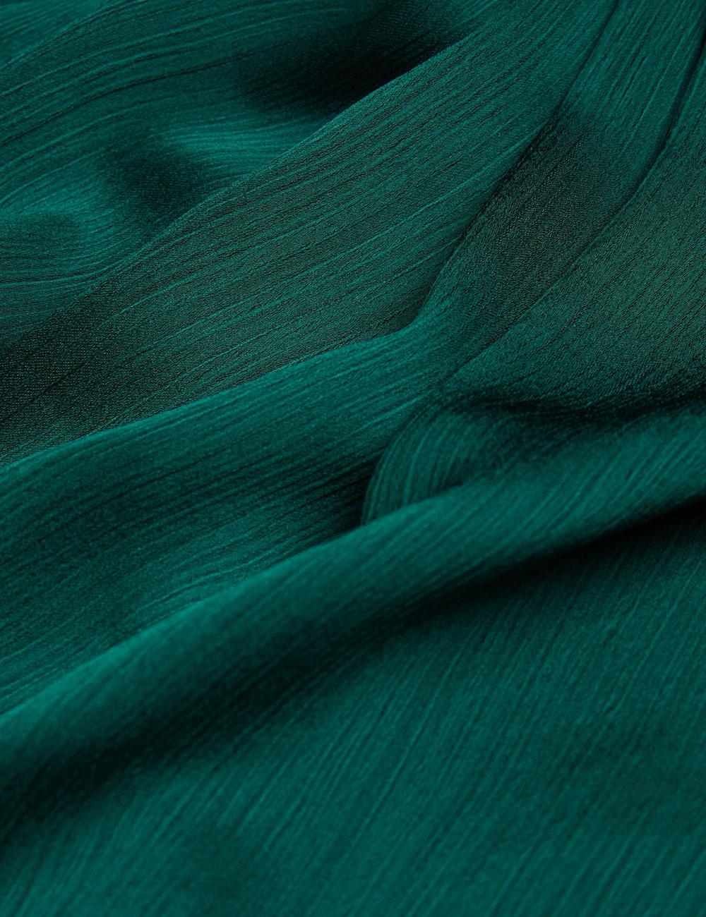 Dk-Green Ted Baker MISRINA - Drape Neck Detail Satin Top Women Jumpers | Canada  ORS-607418