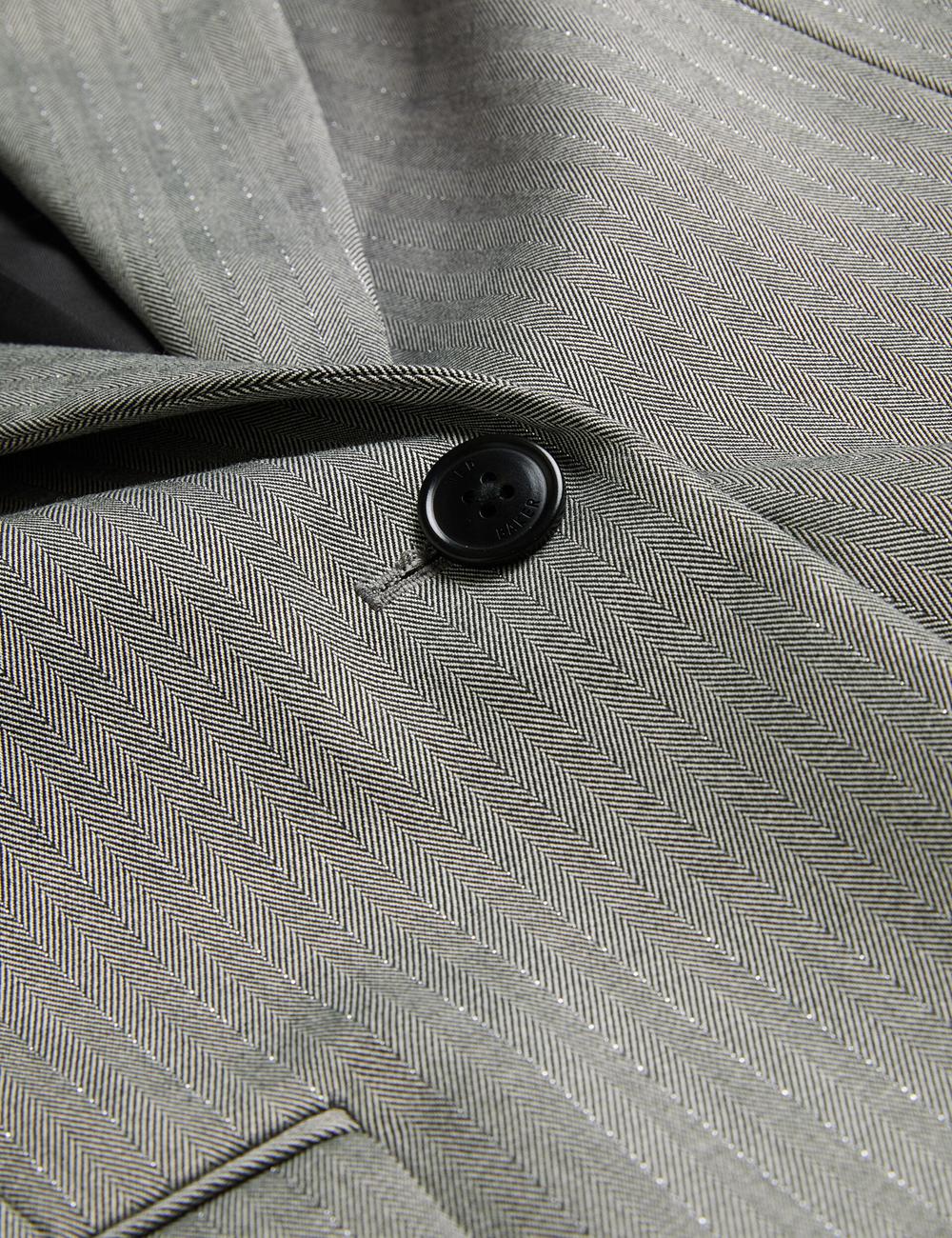 Dk-Grey Ted Baker KOA - Oversized Herringbone Single Breasted Women Blazers | Canada  WGV-207613