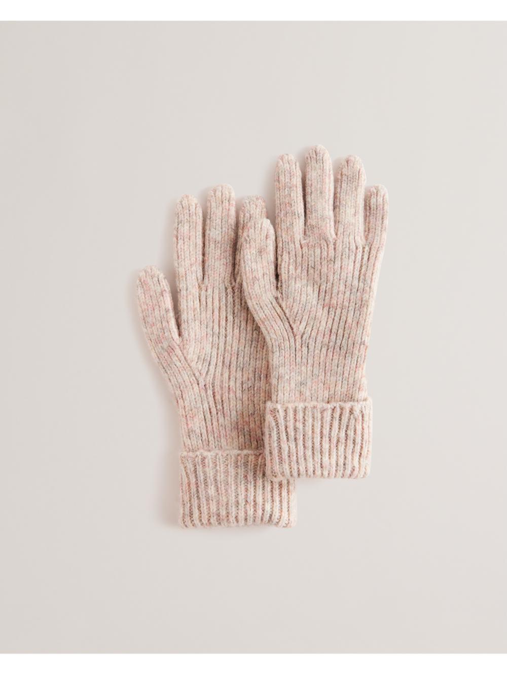 Dusky-Pink Ted Baker LIDIIE - Wool Blend Ribbed Knit Women Gloves | Canada  WJT-136402