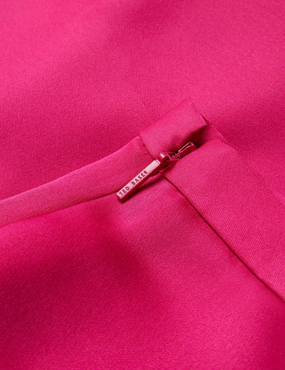 Fuchsia Ted Baker AKENIT - Satin Tailored Slim Leg Women Trousers | Canada  SDM-932047