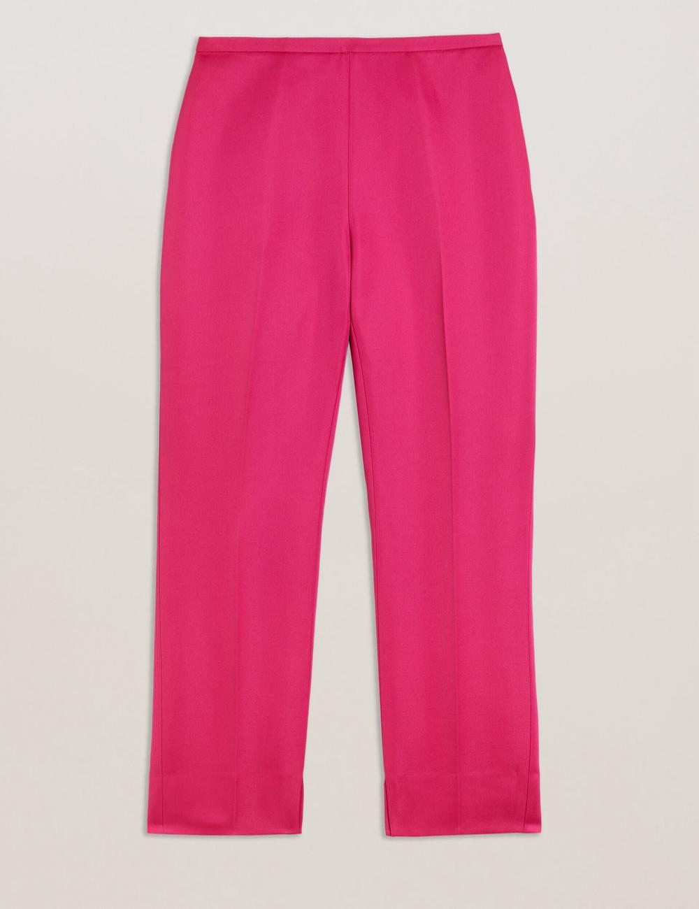 Fuchsia Ted Baker AKENIT - Satin Tailored Slim Leg Women Trousers | Canada  SDM-932047