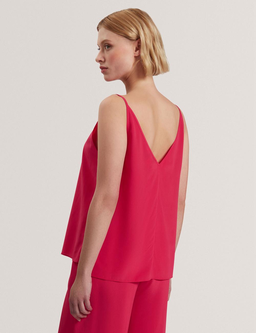 Fuchsia Ted Baker CADASA - Pure Silk Scoop Neck Cami Women Tops | Canada  VGQ-362098