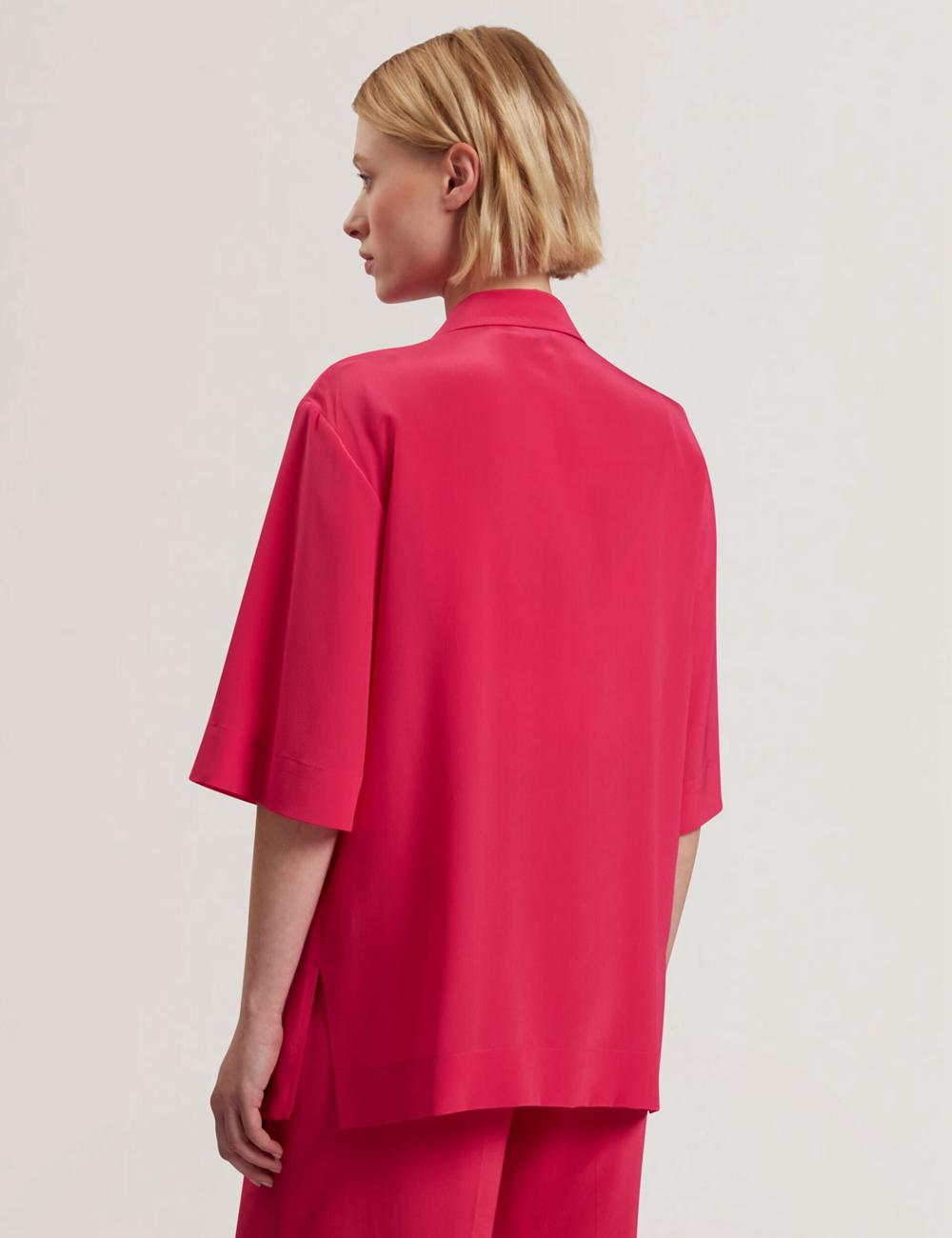 Fuchsia Ted Baker CARLOE - Silk Short Sleeve Women Blazers | Canada  LNV-278631
