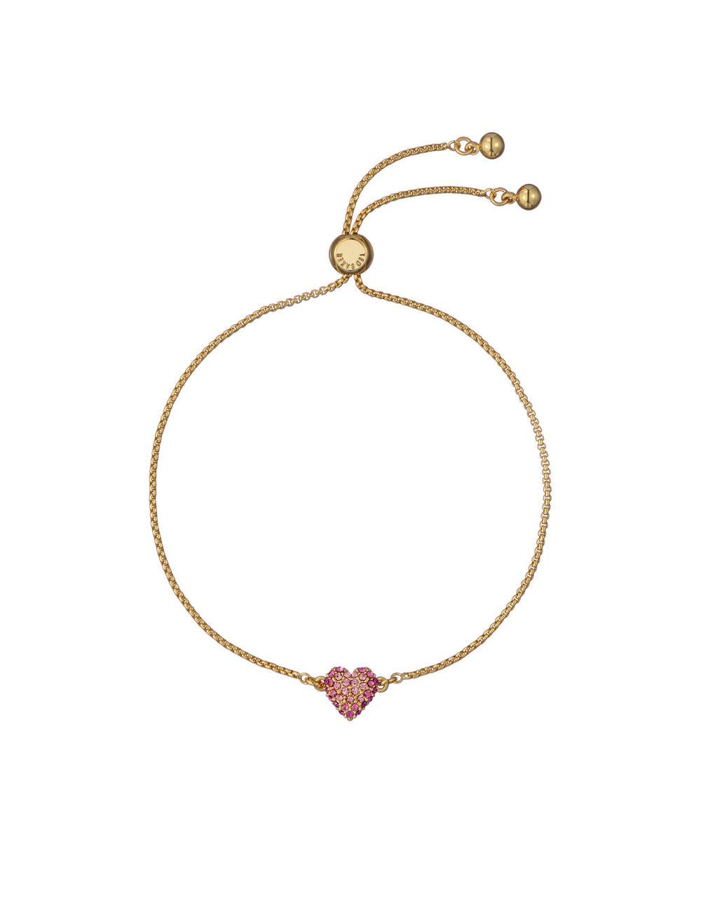 Gold Ted Baker ADORIA - Mini Crystal Heart Adjustable Women Bracelets | Canada  MRG-380756