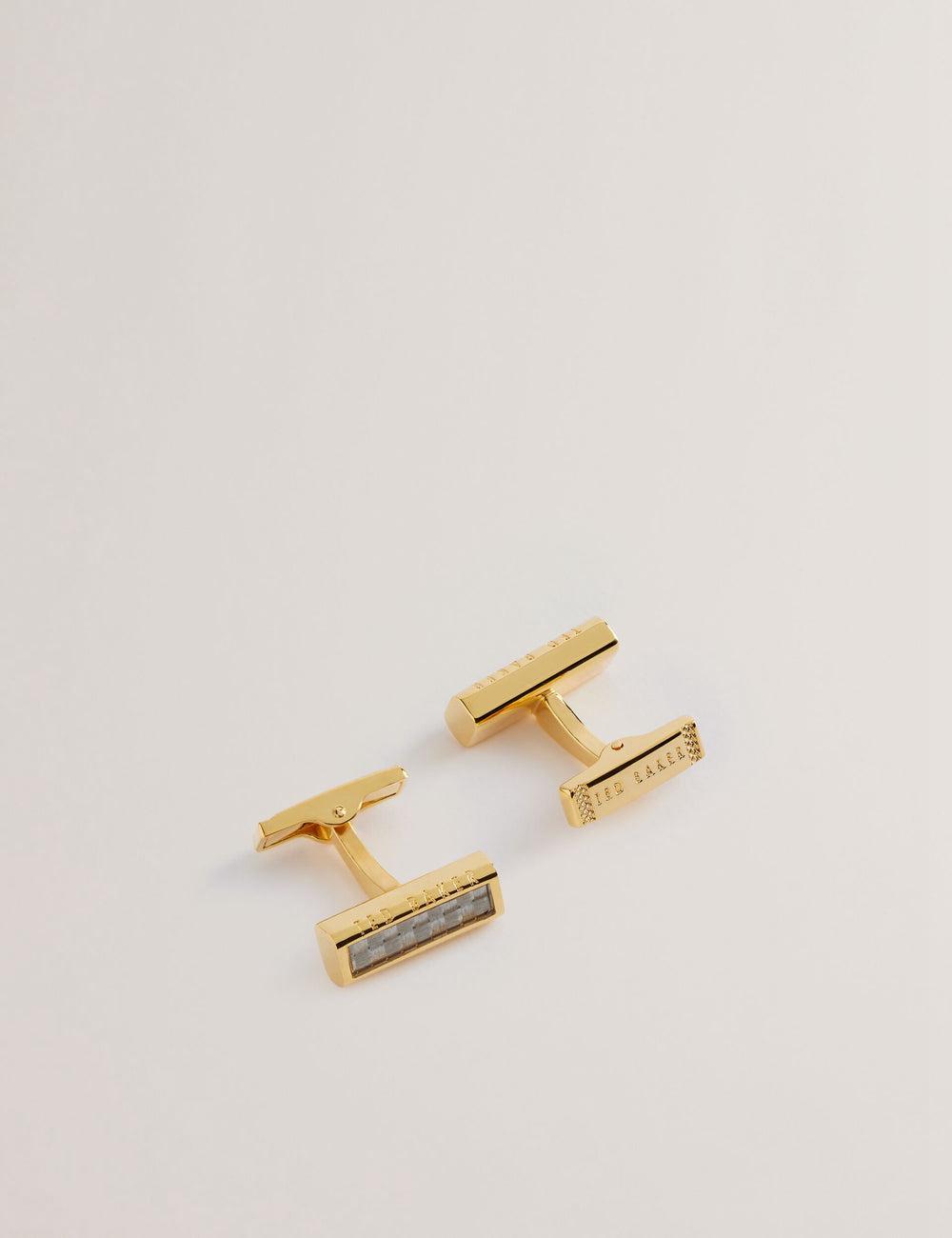 Gold Ted Baker CARBIE - Carbon Fibre Bar Metal Men Cufflinks | Canada  MGD-764281