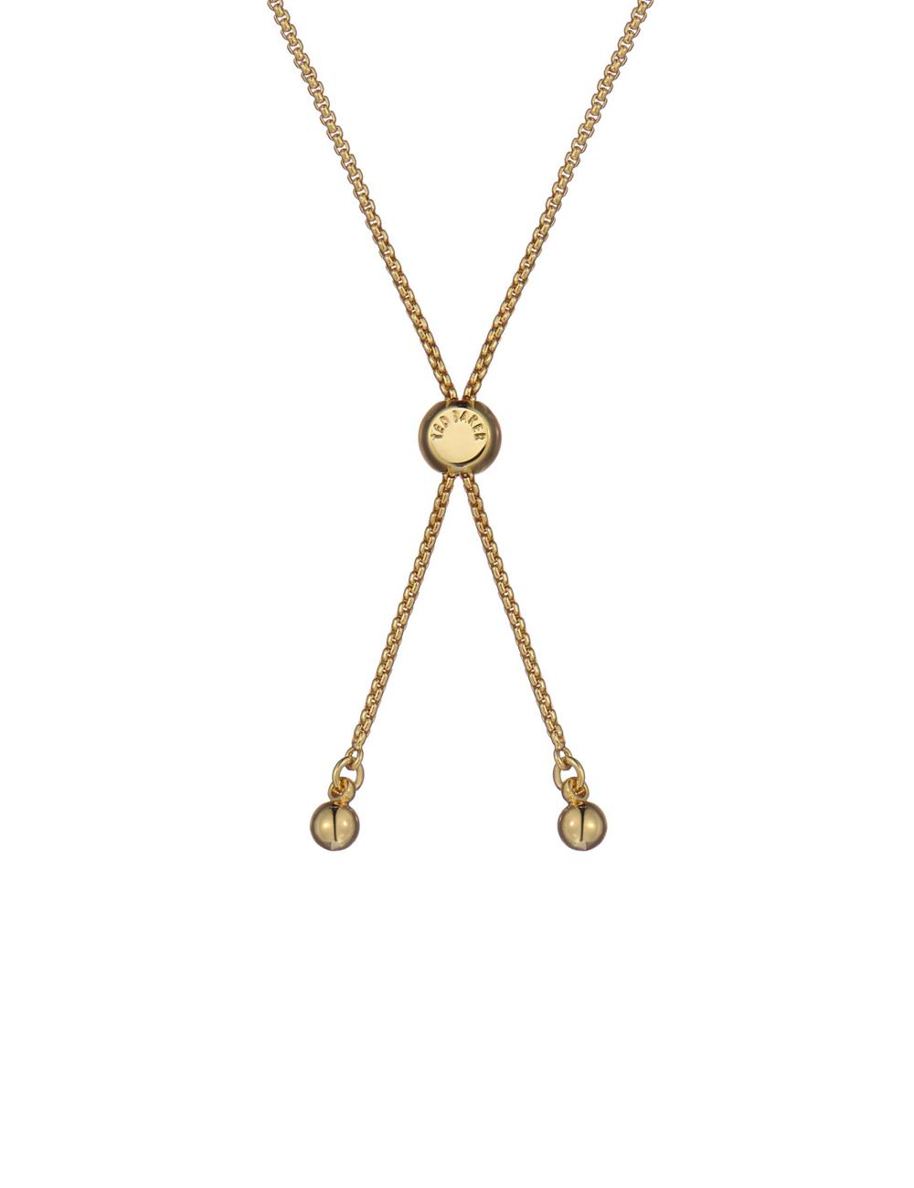 Gold Ted Baker FLORIE - Pearl Flower Adjustable Chain Women Bracelets | Canada  RTU-290418