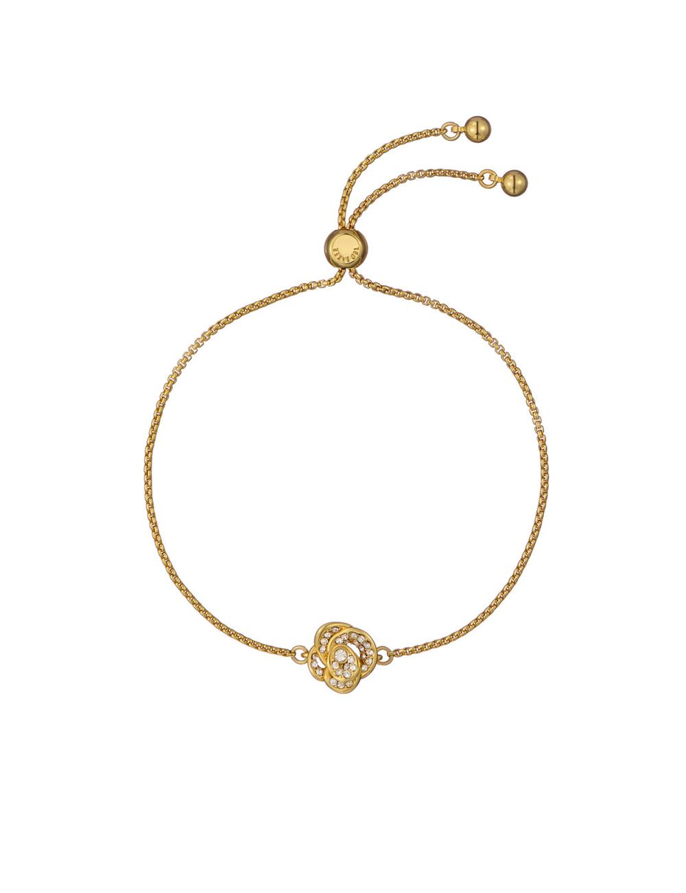 Gold Ted Baker FLORINA - Crystal Flower Adjustable Women Bracelets | Canada  FEC-678092