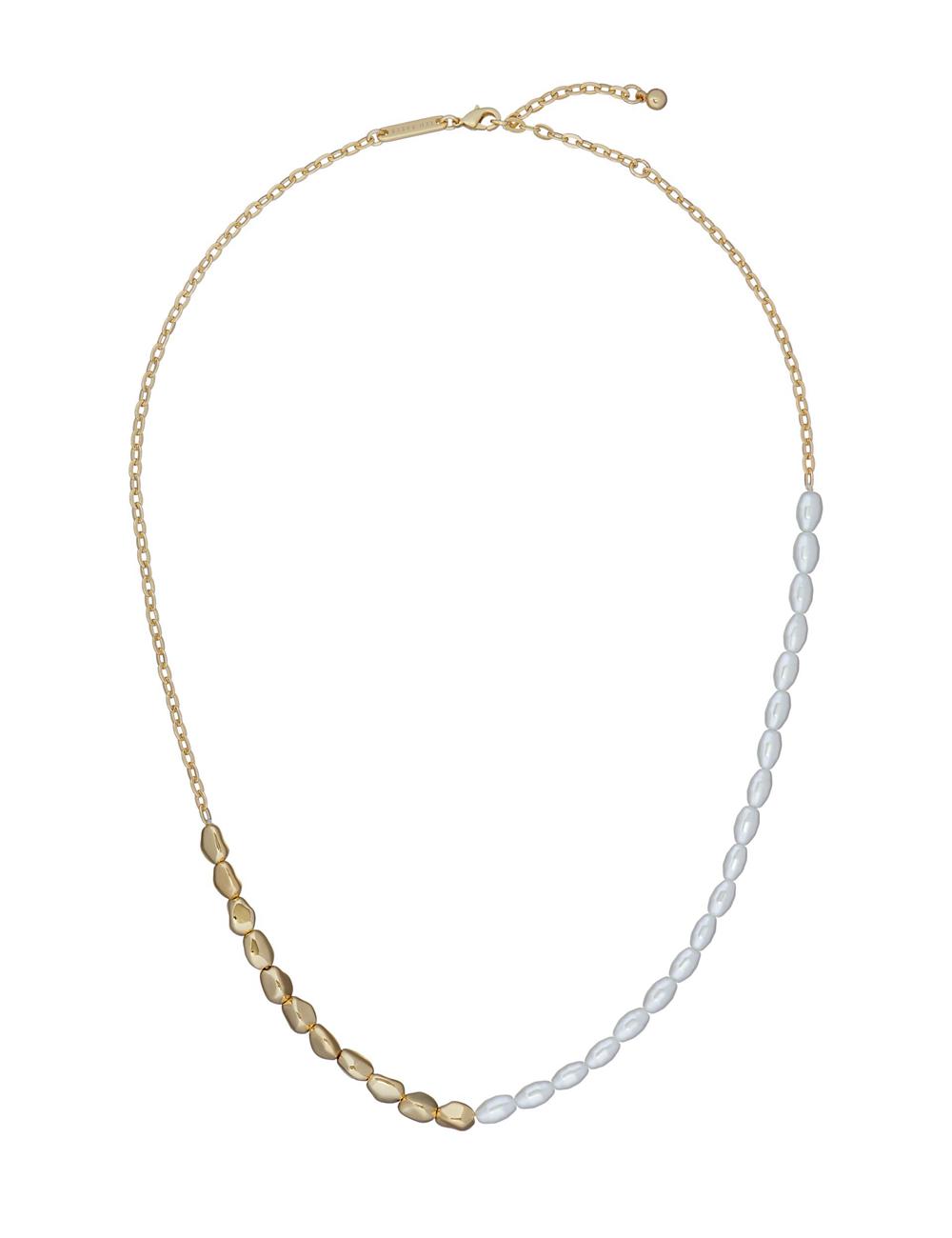 Gold Ted Baker ILENIE - Island Pearl Beaded Women Necklaces | Canada  SHO-872654