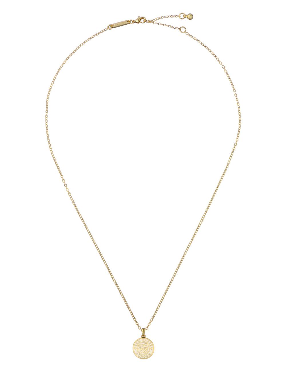 Gold Ted Baker MONELLA - Monogram Logo Coin Pendant Women Necklaces | Canada  NAZ-043816