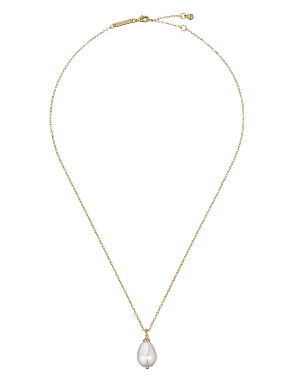 Gold Ted Baker PARMLIA - Pearl Drop Pendant Women Necklaces | Canada  PFO-015246