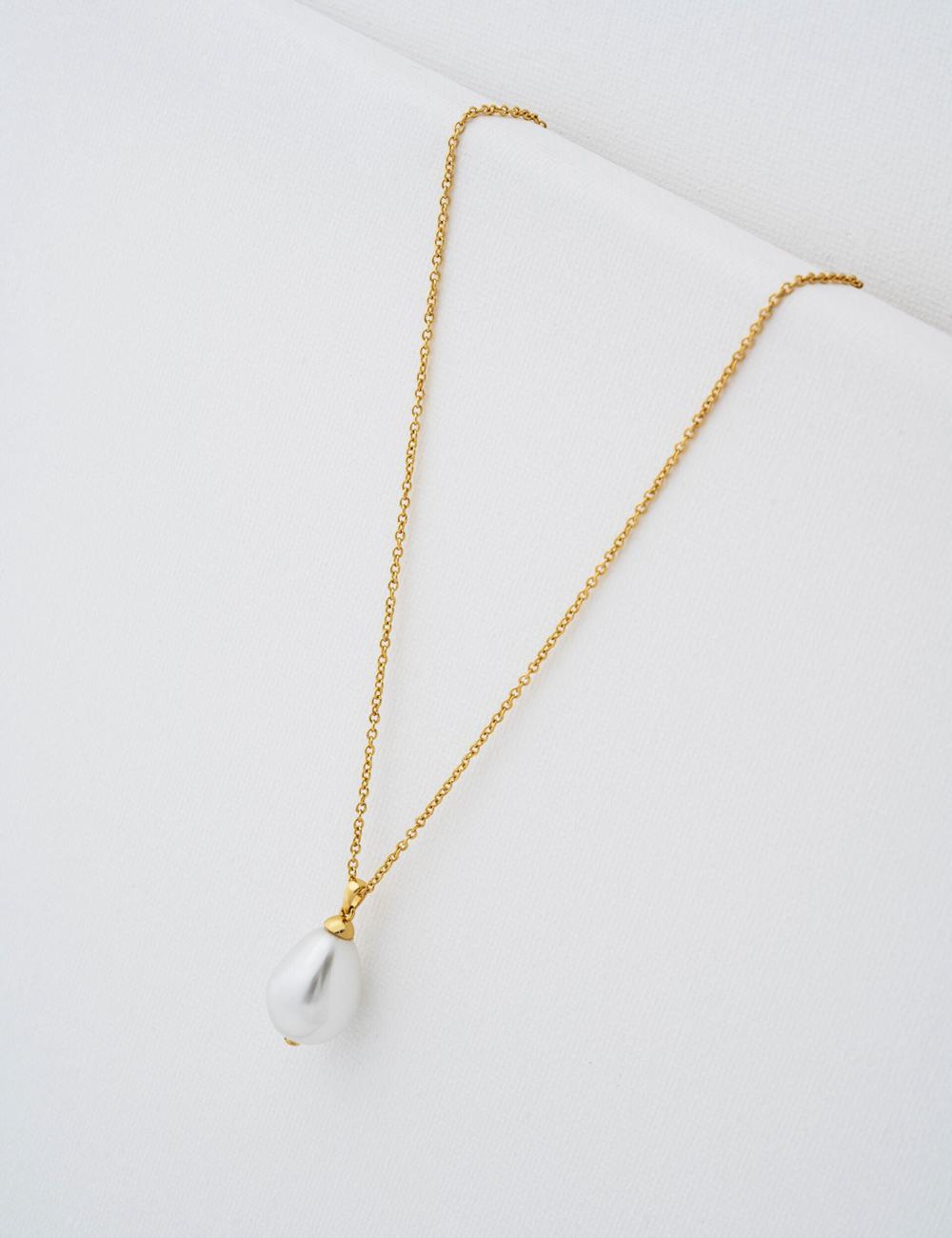 Gold Ted Baker PARMLIA - Pearl Drop Pendant Women Necklaces | Canada  PFO-015246