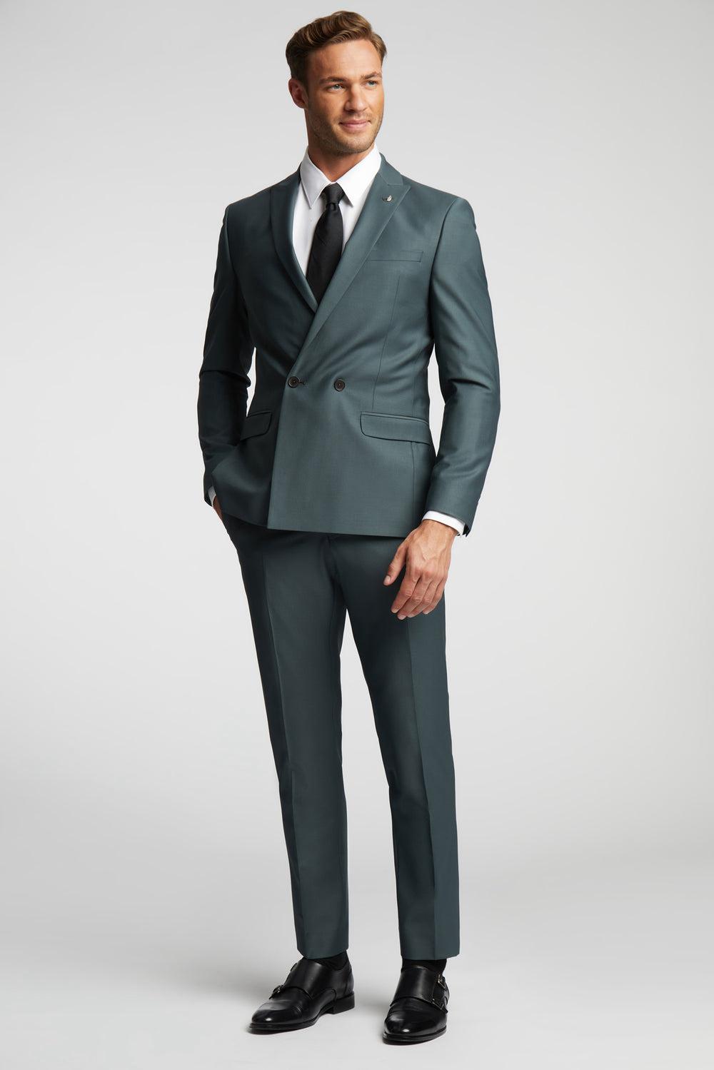 Green Ted Baker LUNANTS - Wool Blend Slim Suit Men Trousers | Canada  GCO-726038
