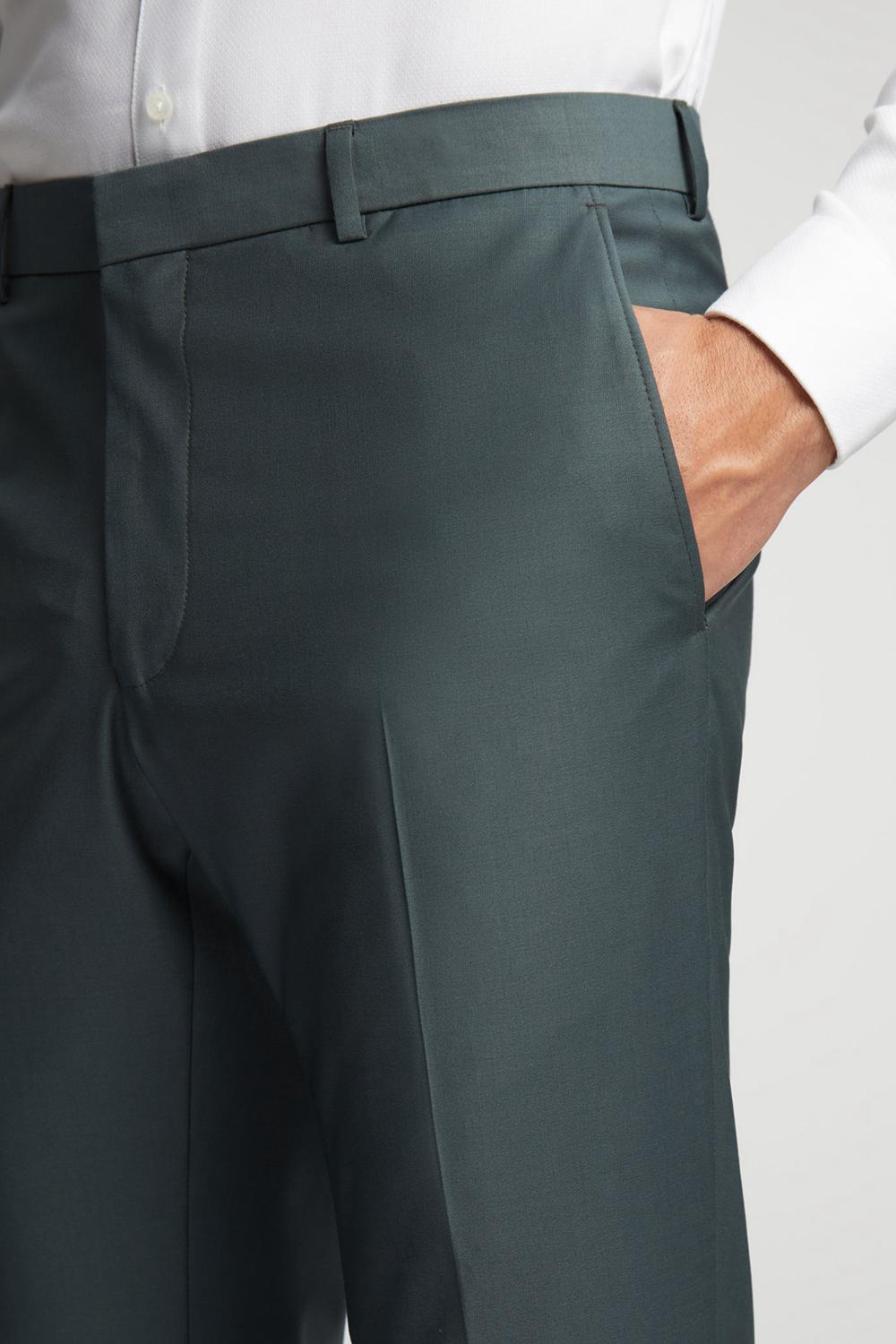 Green Ted Baker LUNANTS - Wool Blend Slim Suit Men Trousers | Canada  GCO-726038