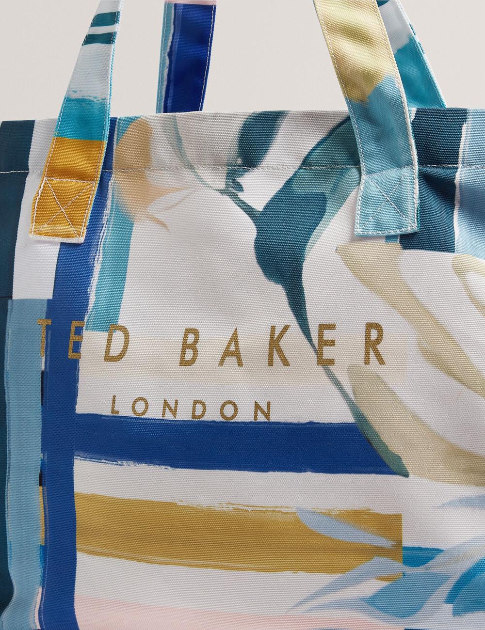 Green Ted Baker SHELYSS - Printed Beach & Flip Flops Set Women Tote Bags | Canada  SNJ-142963