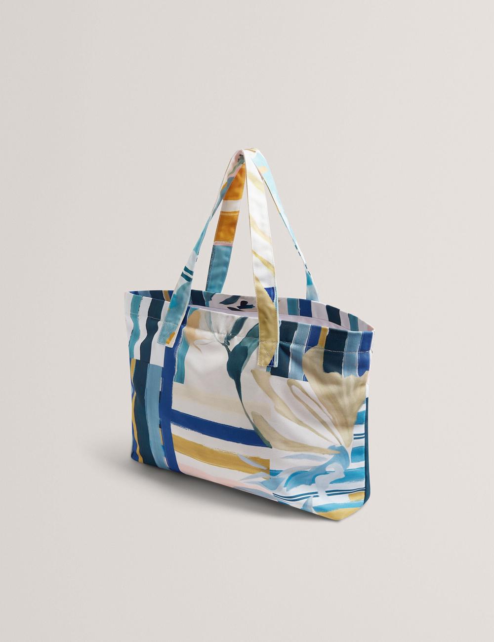 Green Ted Baker SHELYSS - Printed Beach & Flip Flops Set Women Tote Bags | Canada  SNJ-142963