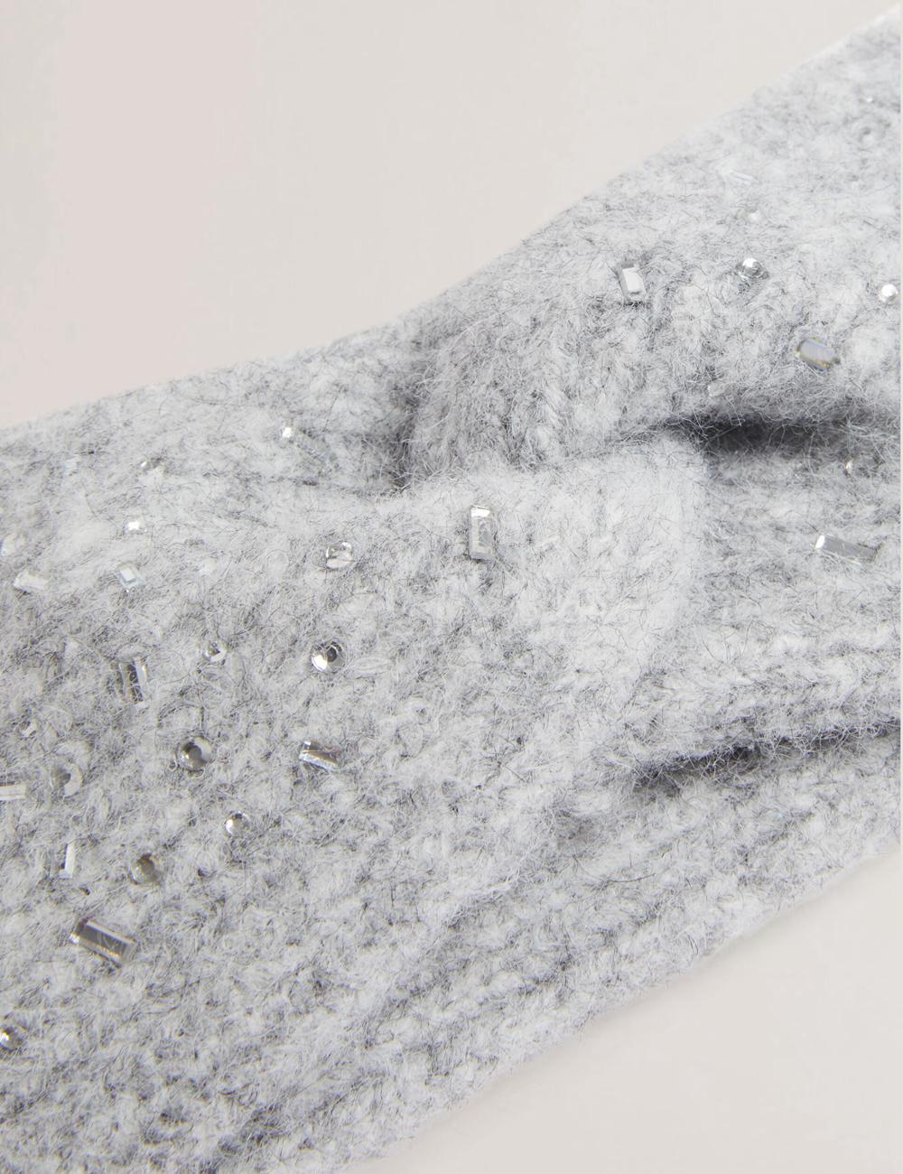 Grey Ted Baker PENAOPA - Rhinestone Detail Knitted Women Headbands | Canada  KAE-315862