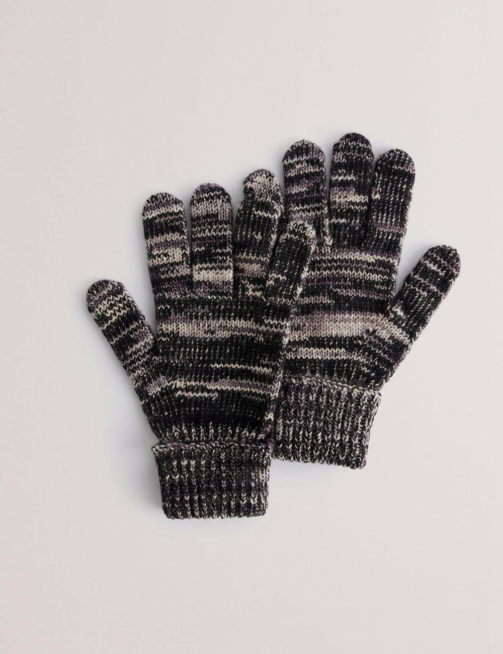 Grey Ted Baker PERCIYS - Marl Knit Ribbed Cuff Men Gloves | Canada  EVD-154623
