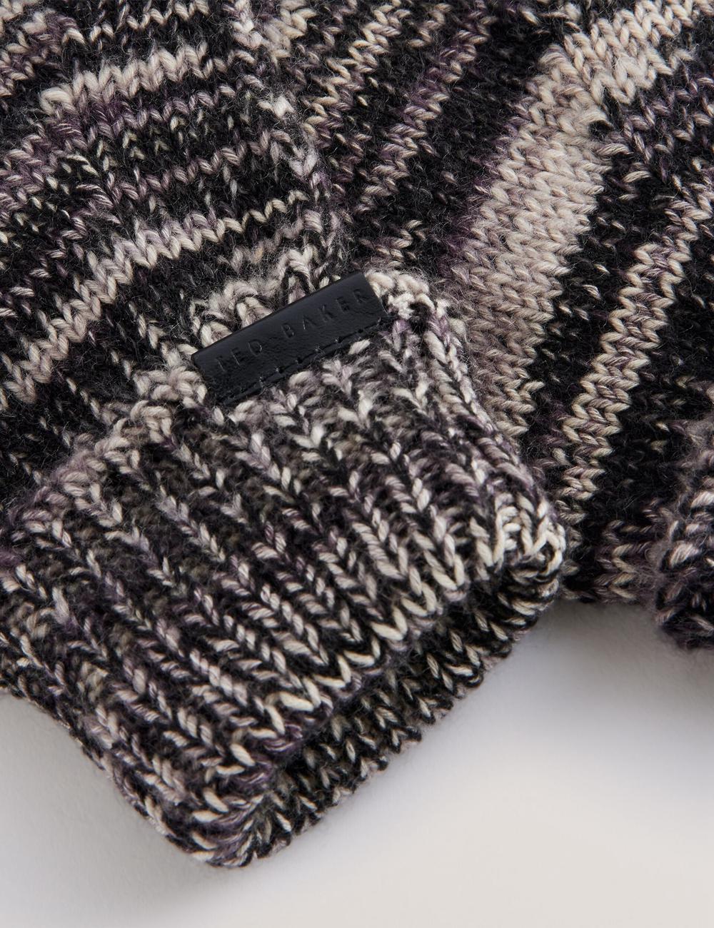 Grey Ted Baker PERCIYS - Marl Knit Ribbed Cuff Men Gloves | Canada  EVD-154623
