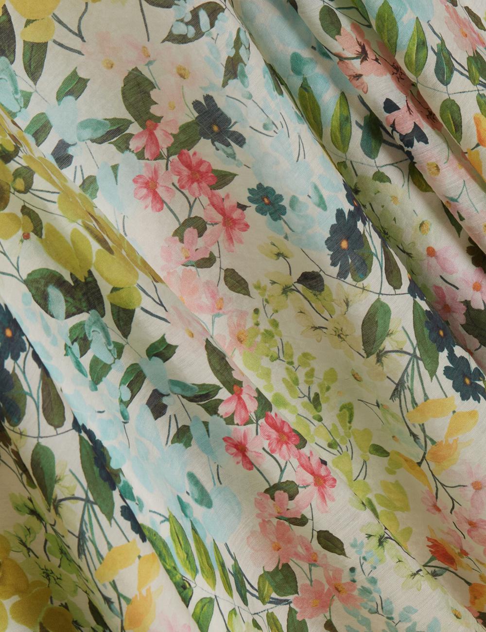 Ivory Ted Baker AZULLA - Floral A-Line Woven Women Midi Skirts | Canada  WJF-867052