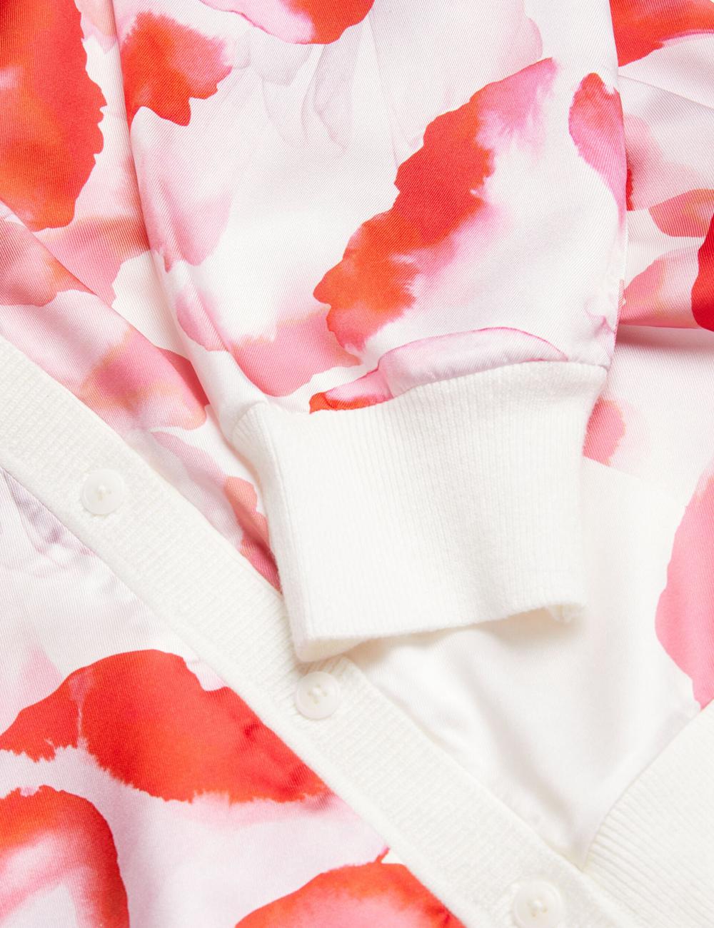 Ivory Ted Baker DARCIYY - Printed Front 3/4 Sleeve Women Cardigans | Canada  XFK-694730