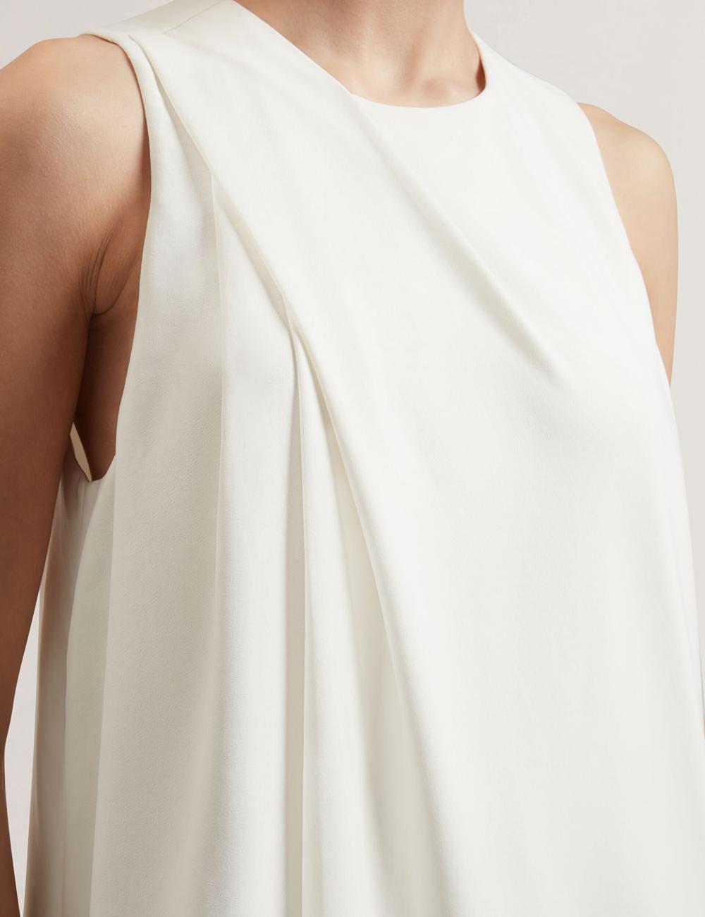 Ivory Ted Baker ICANA - Draped Front Asymmetric Sleeveless Women Tops | Canada  WIC-029635