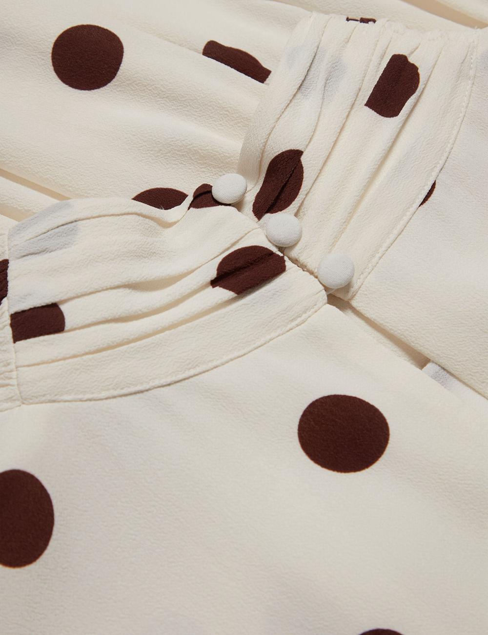 Ivory Ted Baker JUTUVA - Polka Dot Neck Shift Women Mini Dresses | Canada  WCA-924670