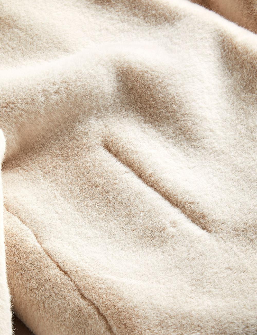 Ivory Ted Baker LILIAM - Faux Fur Collared Short Coat Women Jackets | Canada  PJB-814073