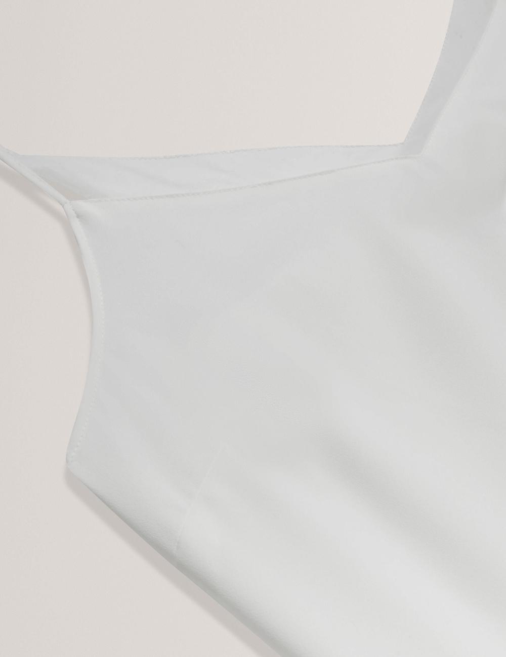 Ivory Ted Baker LULEA - Chiffon Detail V-Neck Strappy Cami Women Tops | Canada  NTO-621039