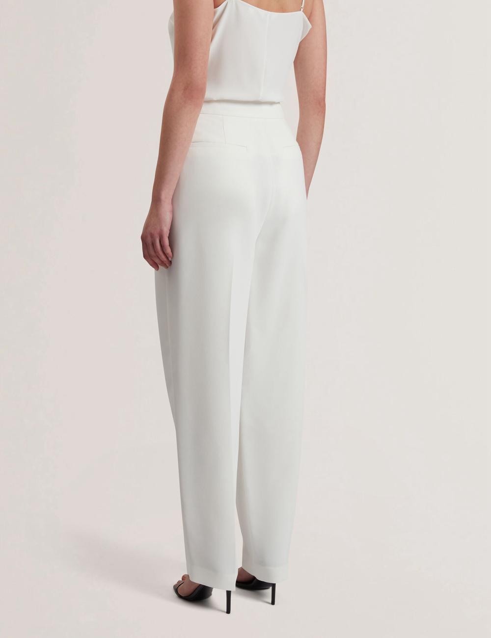 Ivory Ted Baker MORRIAT - Barrel Leg Woven Tailored Women Trousers | Canada  OFL-197648